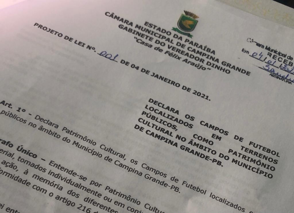 Vereador Dinho é o autor dos primeiros projetos protocolados da nova legislatura da CMCG